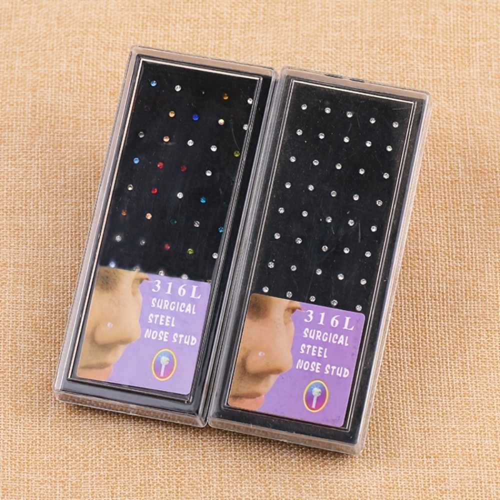 Body Jewelry Store - 60pcs Nose Ring Set Stud Earrings