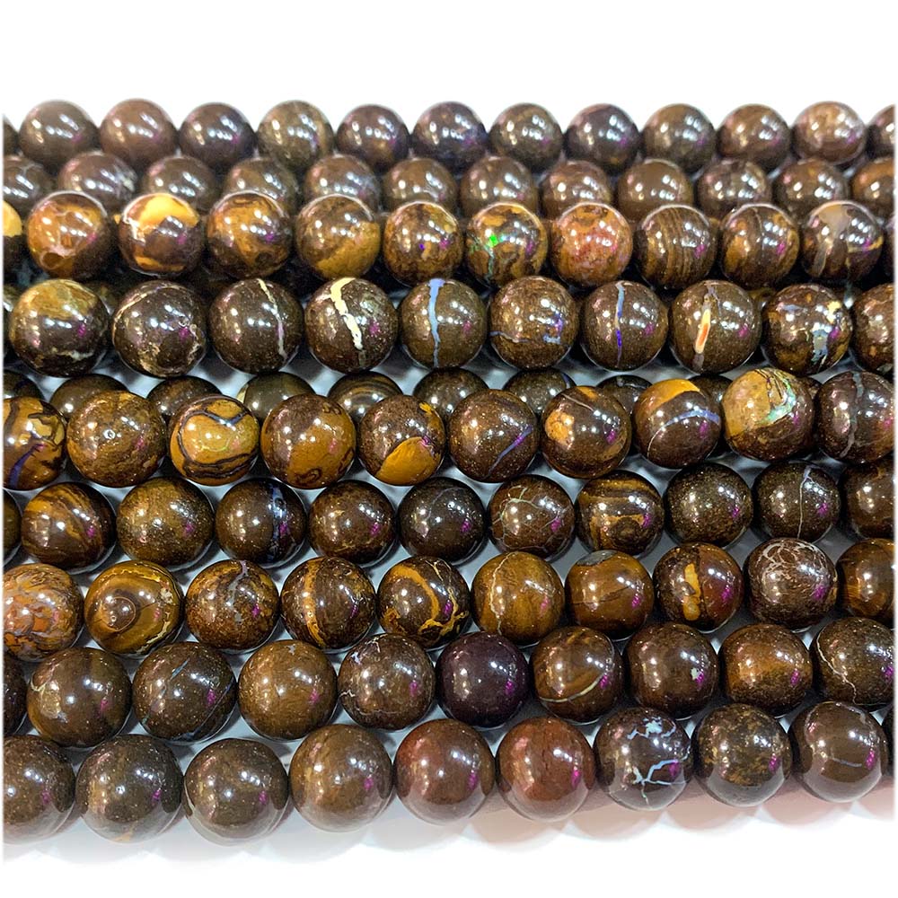 Body Jewelry Australia - Veemake Natural Brown Australia Fire Opal