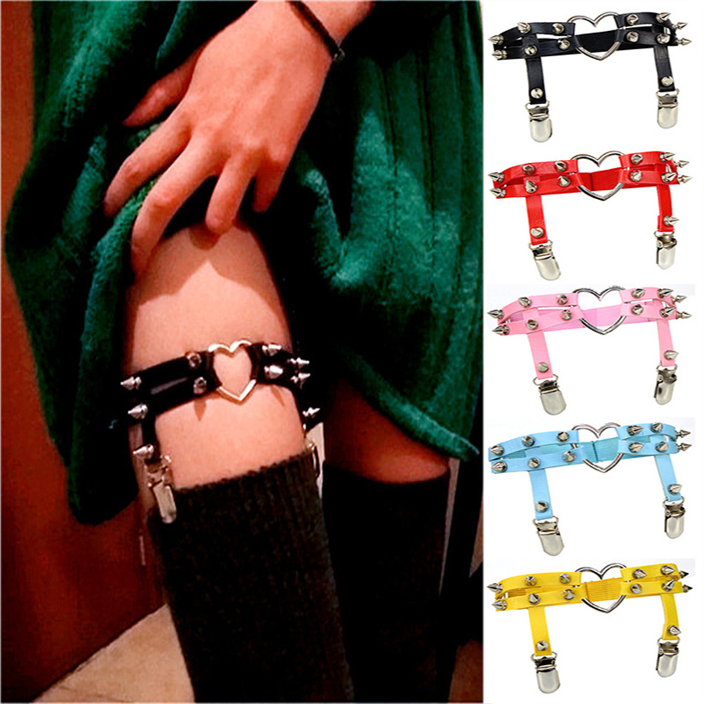 Body Jewellery - 1Pcs Women Punk Goth Heart PU