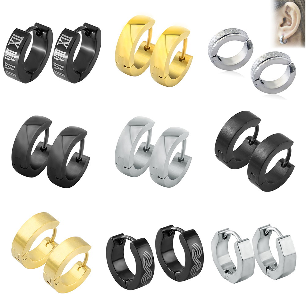 Body Jewelry Surgical Steel - ZS Kpop Hoop Earrings for Women