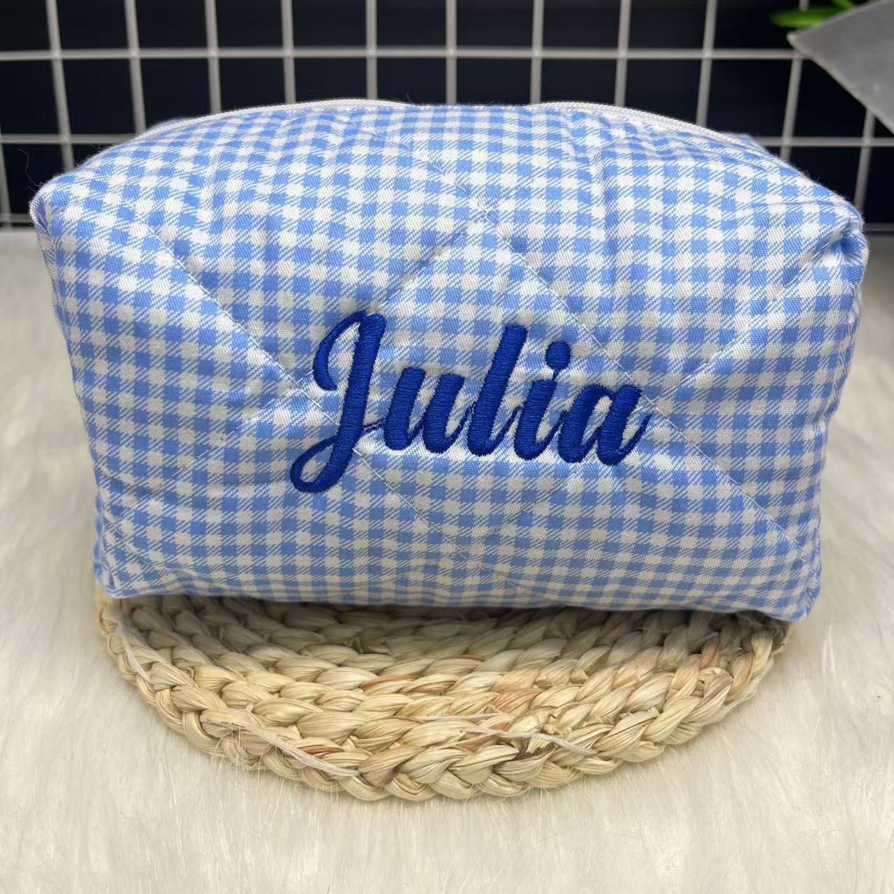 Body Jewelry Unique - Large Capacity Striped Cosmetic Bag with
