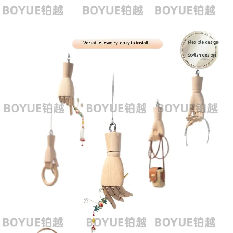 Body Jewelry Store - Solid Wood Hand Model Ring Display
