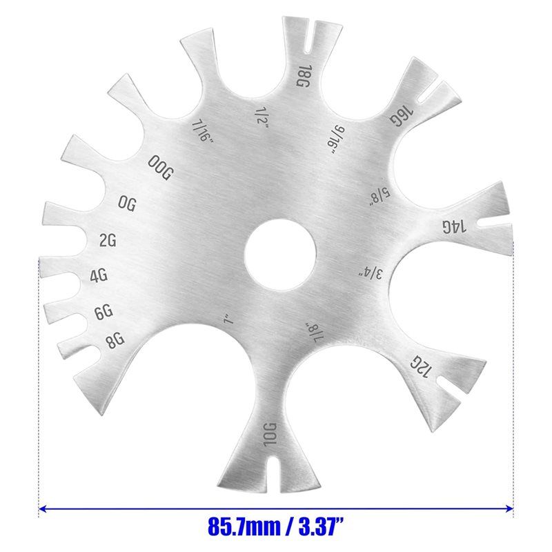 ABYN-For Body Jewelry Sizing T - Body Jewelry Measurements recension och pris