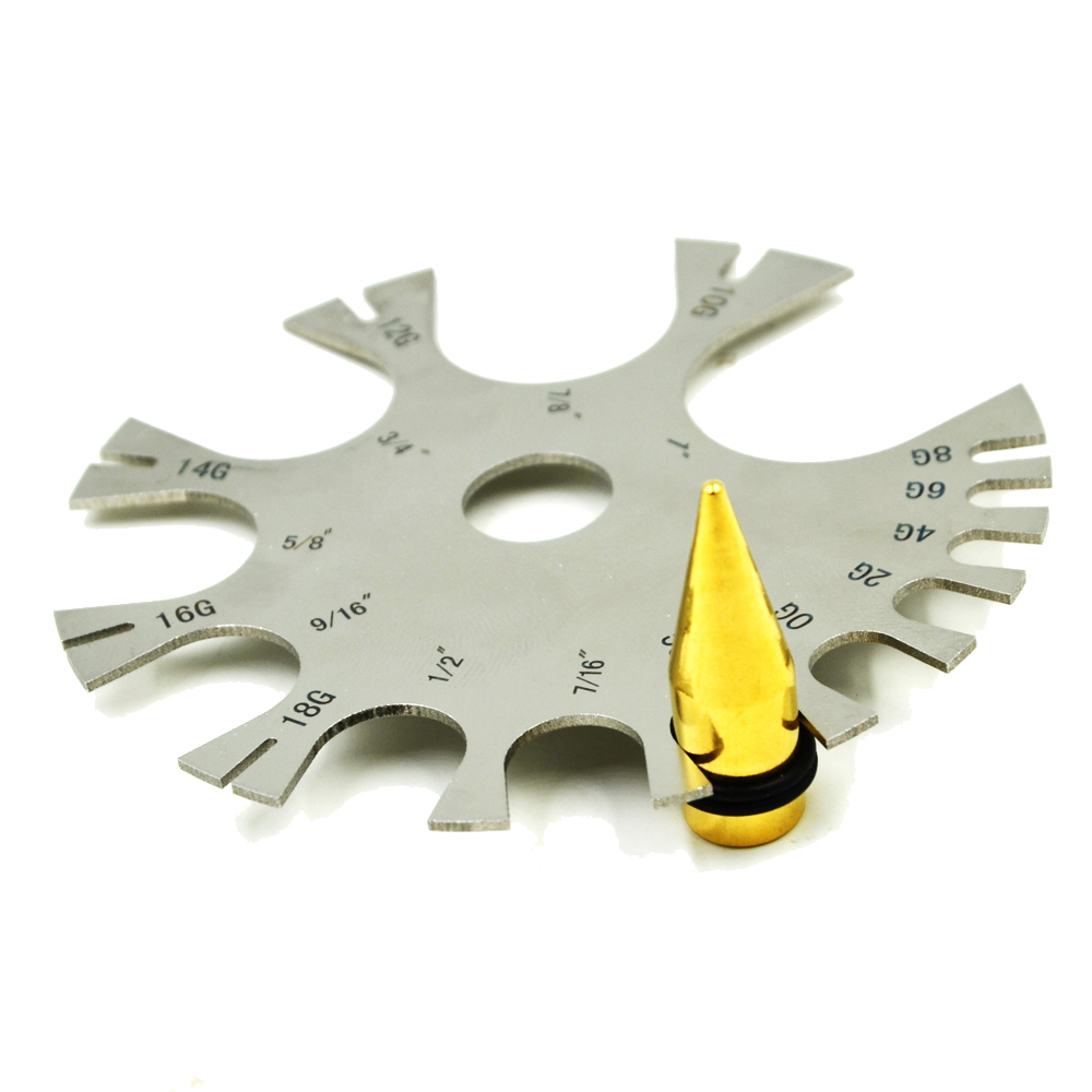 Stainless Steel Gauge Wheel Be - Body Jewelry Measurements recension och pris