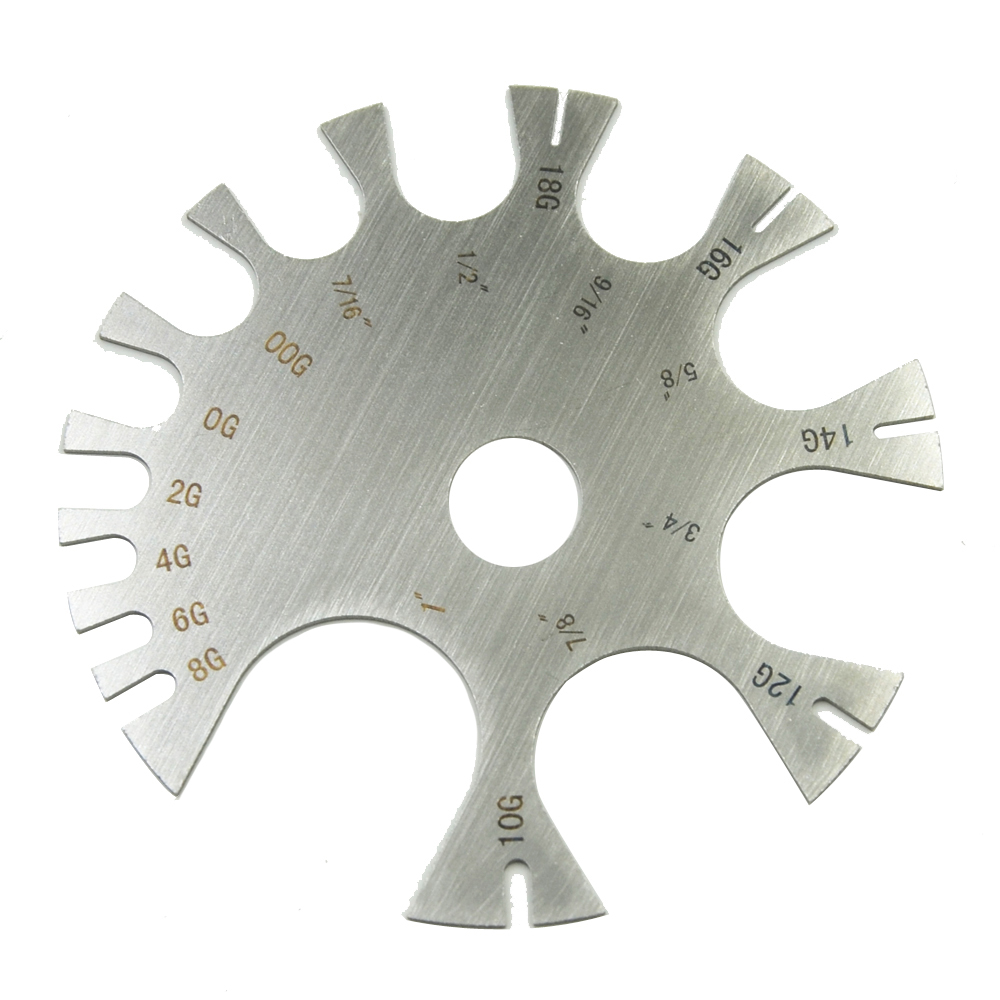 Stainless Steel Gauge Wheel Be - Body Jewelry Measurements recension och pris