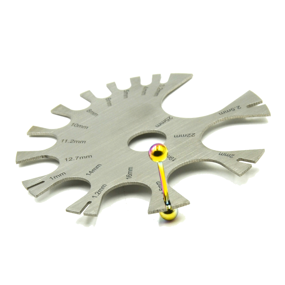Stainless Steel Gauge Wheel Be - Body Jewelry Measurements recension och pris