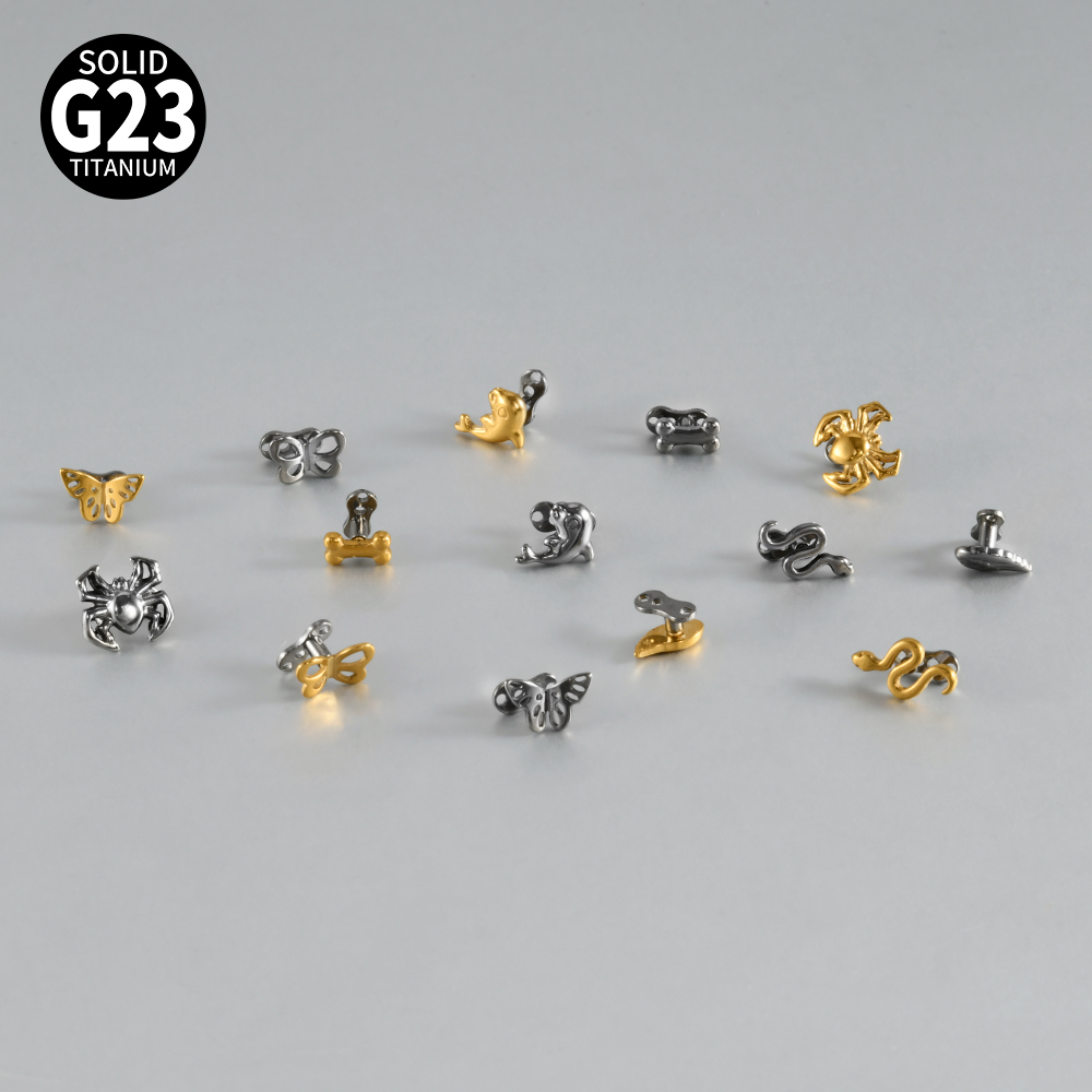 14-1PCS G23 Pure Titanium Butt - Dermal Anchor Top recension och pris