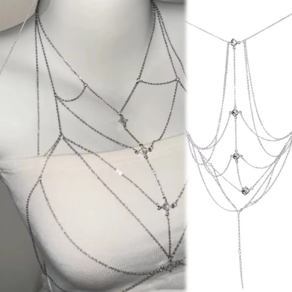 Glitter Rhinestone Bust Chain  - Body Jewelry Unique recension och pris