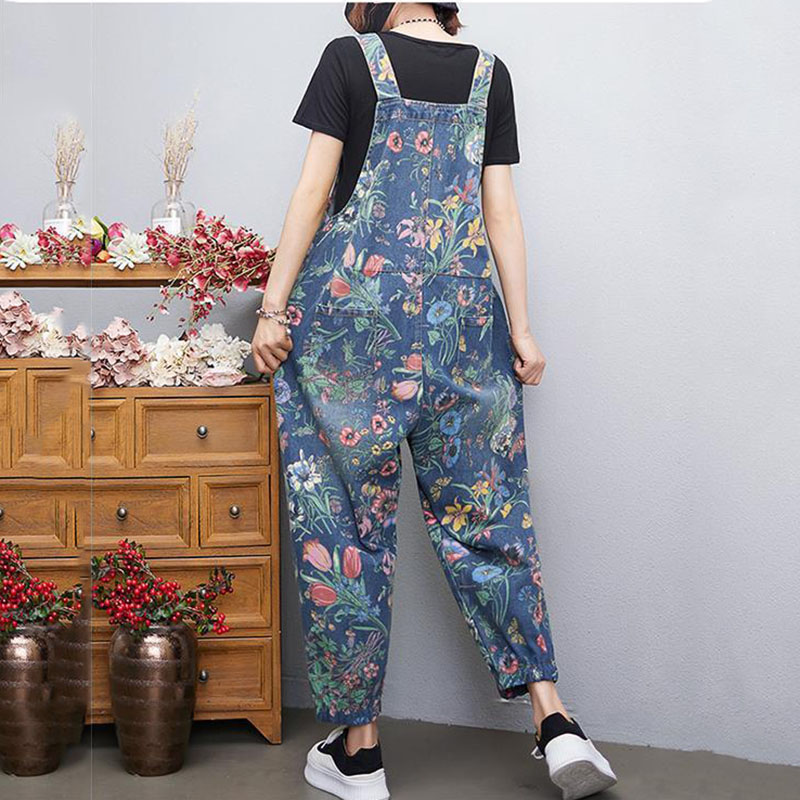 New Printed Denim Overalls Wom - Body Jewelry Plus recension och pris