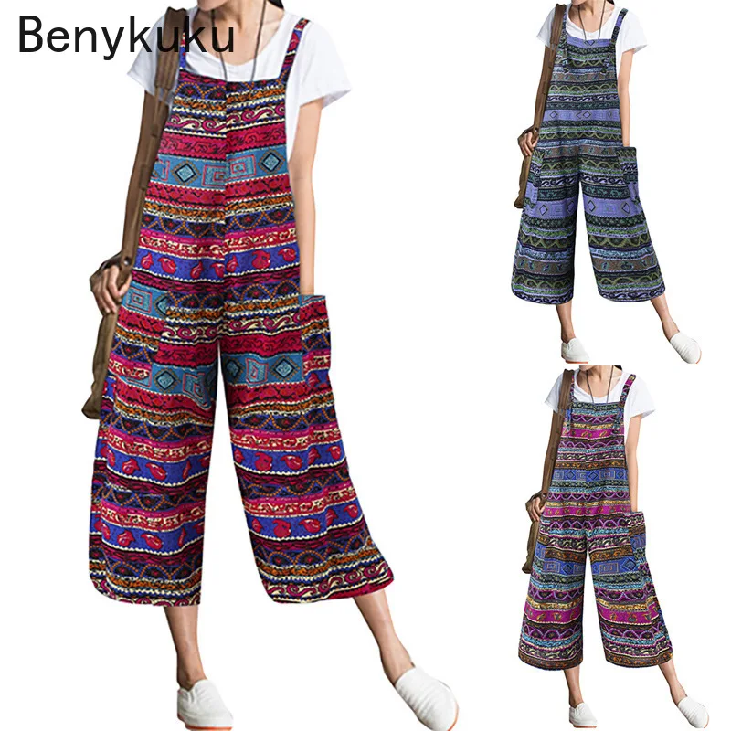 Bohemian Striped Jumpsuits Wom - Body Jewelry Plus recension och pris