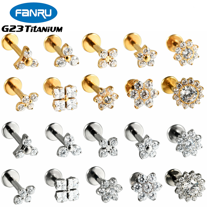 1PC ASTM F136 G23 Titanium Flo - Body Jewelry Internally Threaded recension och pris
