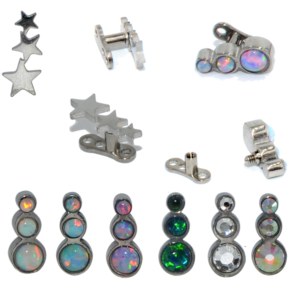 1PC Steel/Titanium Base Micro  - Dermal Anchor Top recension och pris