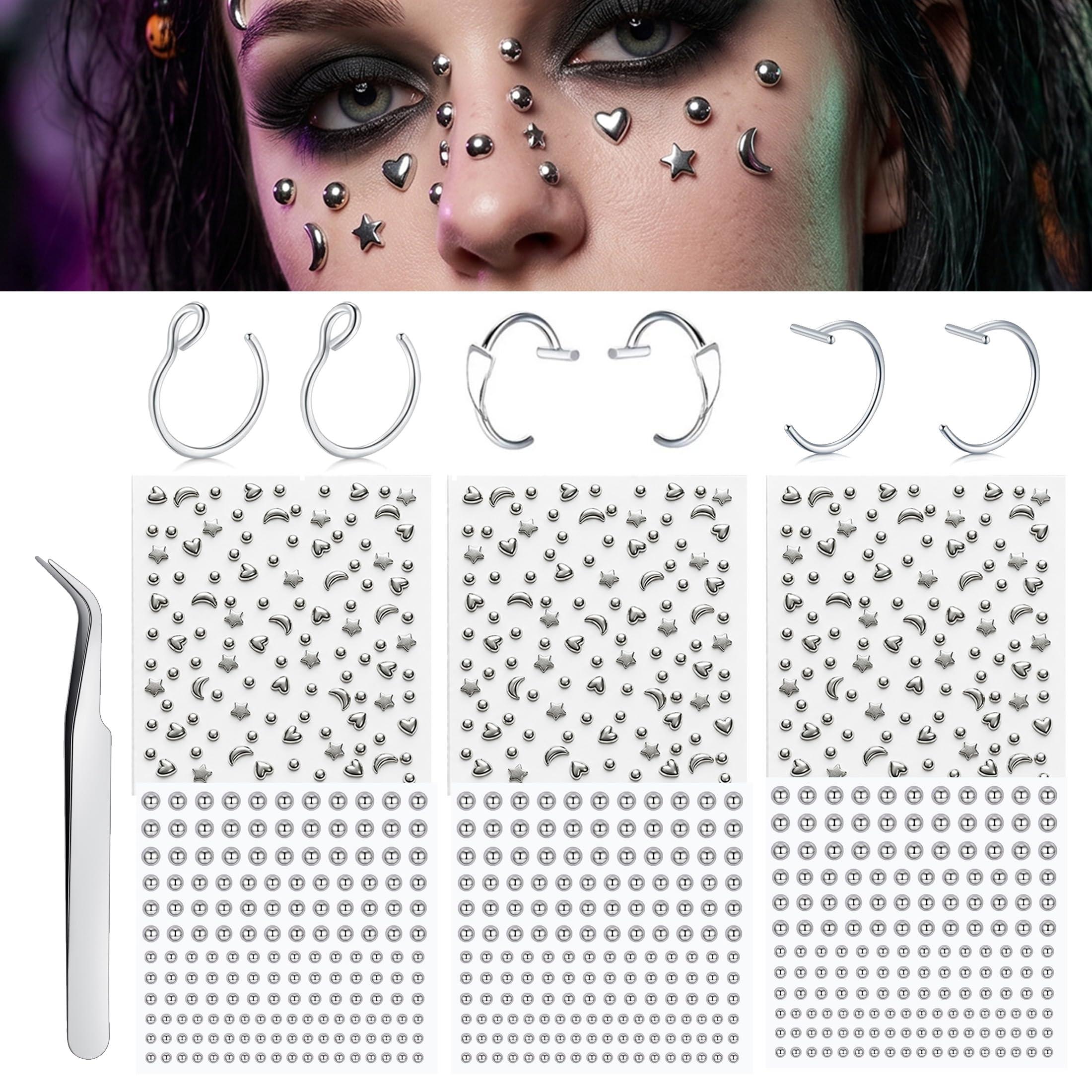 Fake Piercings Balls Stick on  - Body Jewelry Labret recension och pris