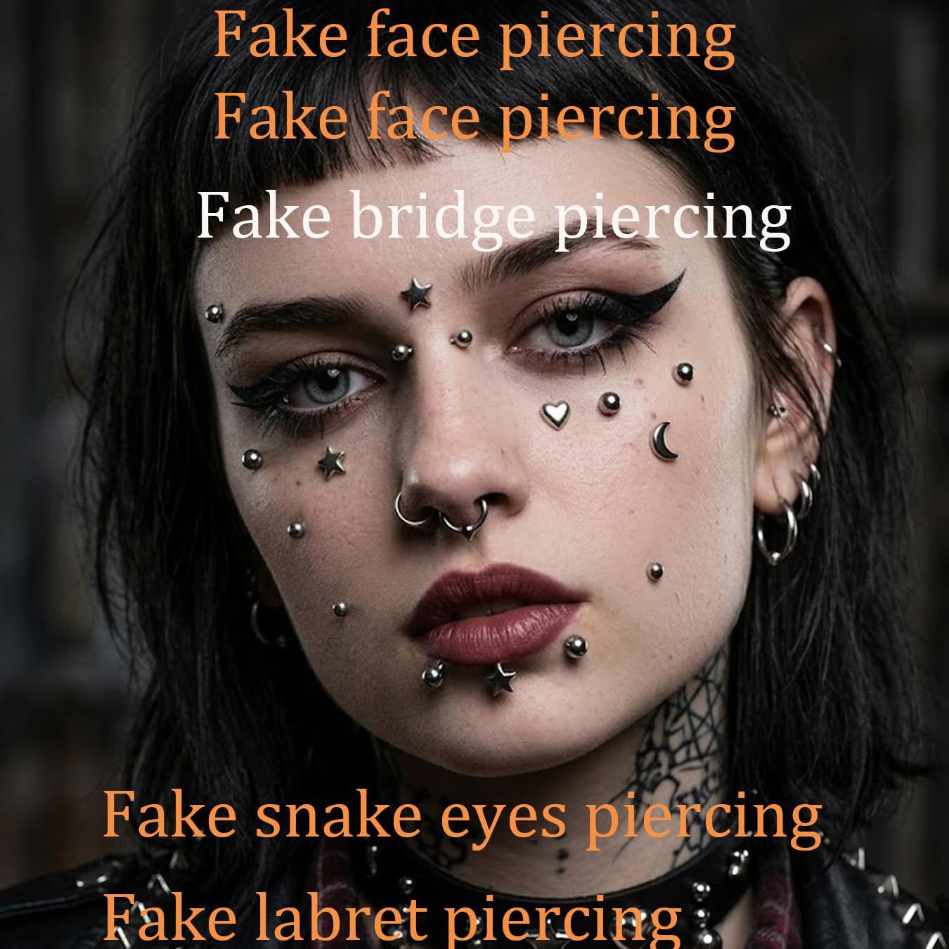 Fake Piercings Balls Stick on  - Body Jewelry Labret recension och pris