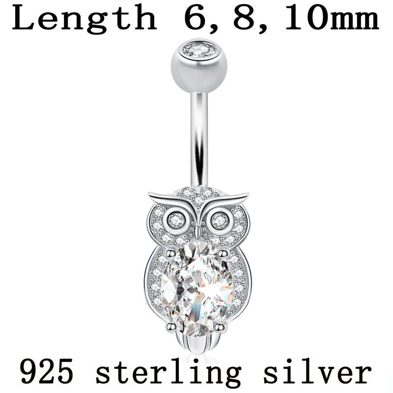 Belly button ring real 925 ste - Body Jewelry Materials recension och pris