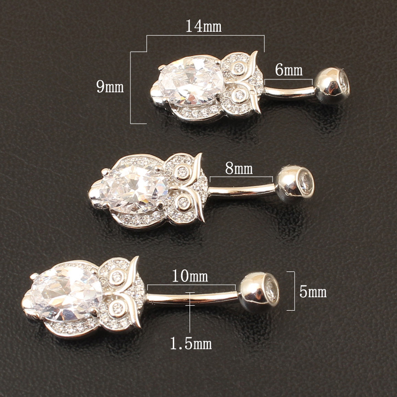 Belly button ring real 925 ste - Body Jewelry Materials recension och pris