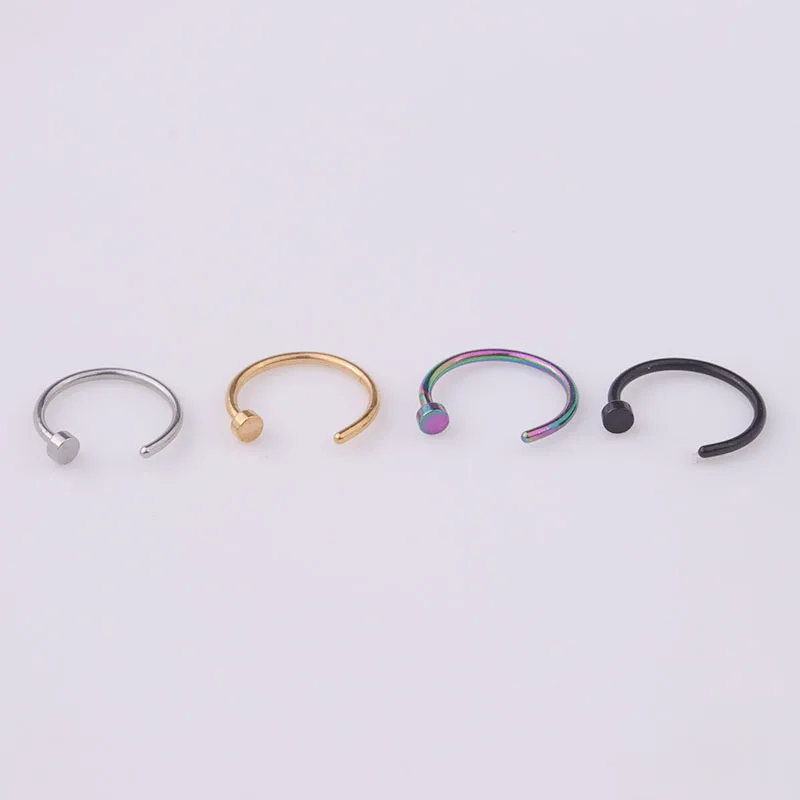 5pcs/lot 20G Nose Ring Hoop, 6 - Body Jewelry Surgical Steel recension och pris