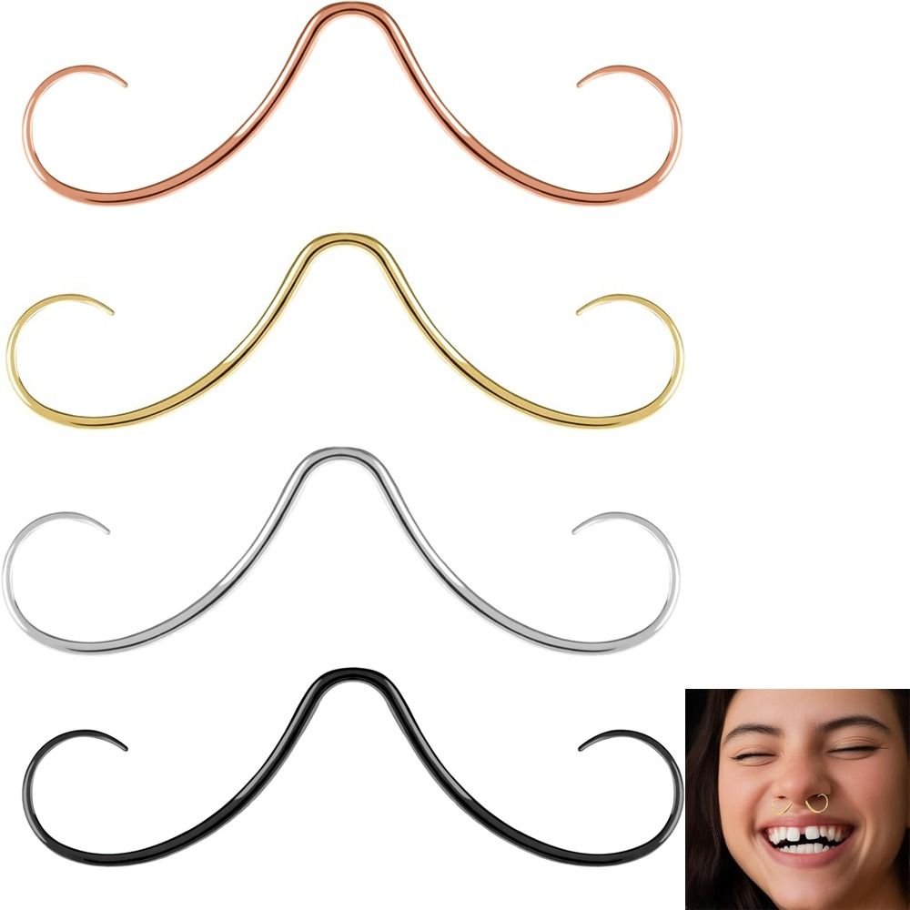 Piercing Jewelry Mustache Sept - Body Jewelry Surgical Steel recension och pris