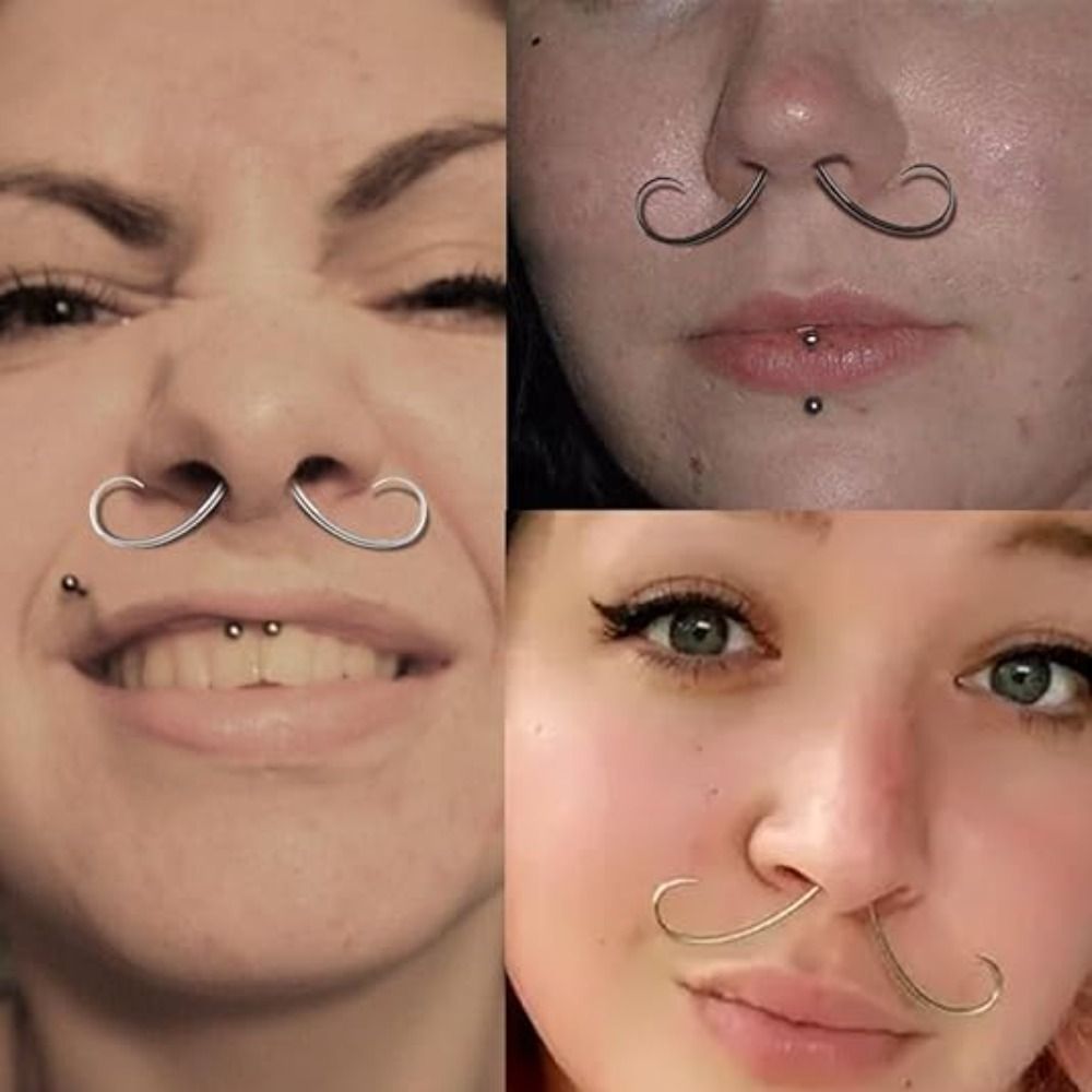 Piercing Jewelry Mustache Sept - Body Jewelry Surgical Steel recension och pris