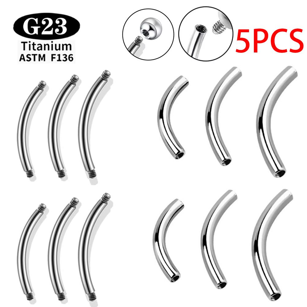 5 Pcs/Lot ASTM F136 Titanium I - Body Jewelry Internally Threaded recension och pris
