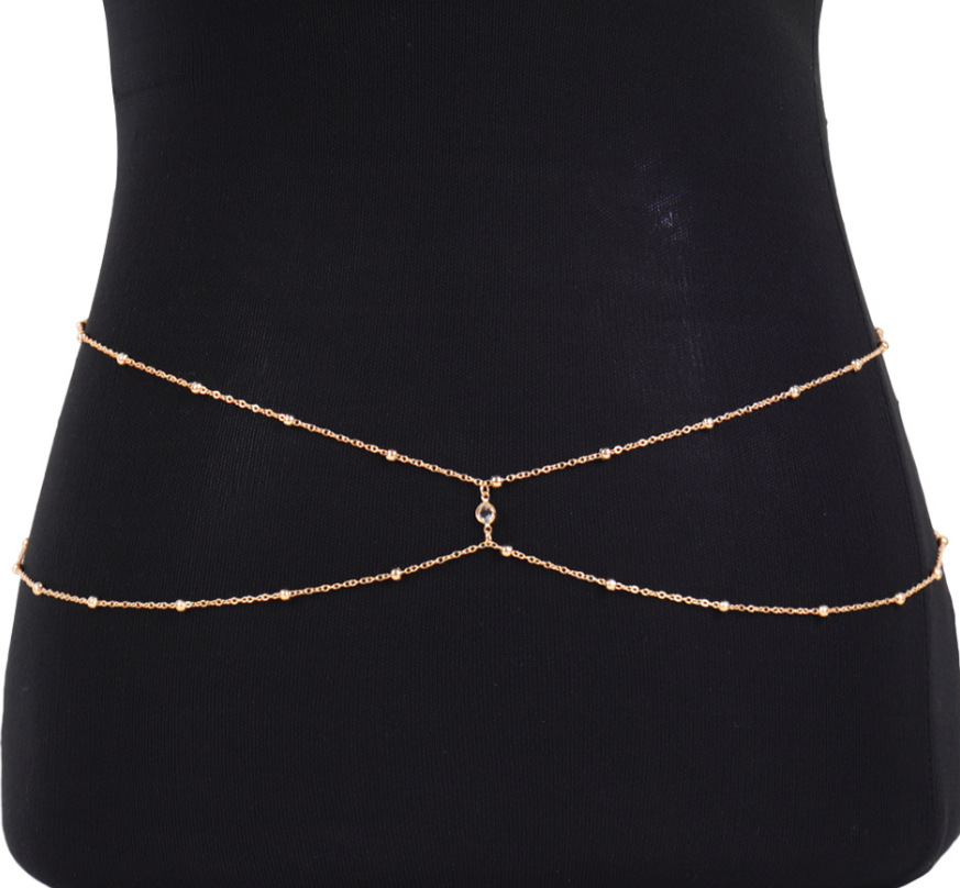 Clear Rhinestone Beaded Belly  - Body Jewellery recension och pris