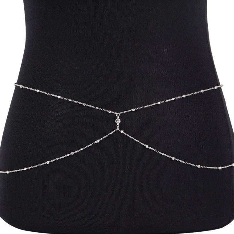 Clear Rhinestone Beaded Belly  - Body Jewellery recension och pris
