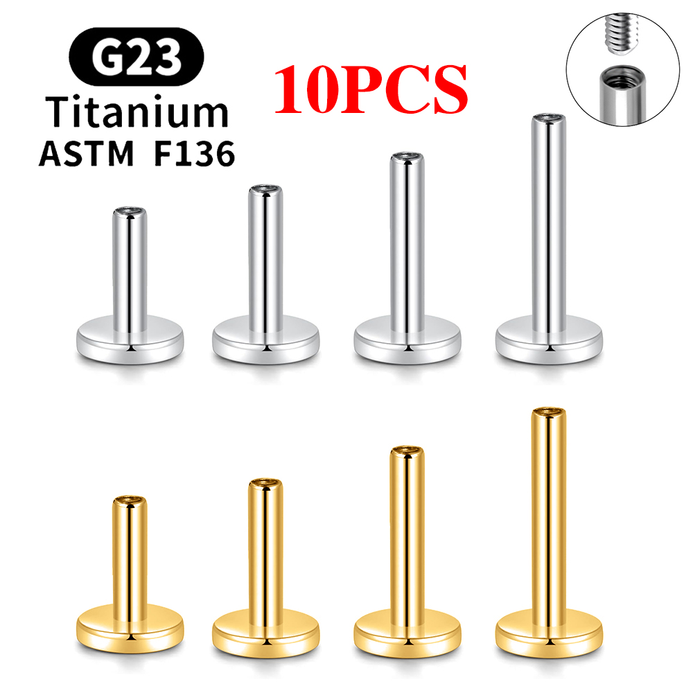 10PCS G23 Titanium Piercing In - Body Jewelry Internally Threaded recension och pris