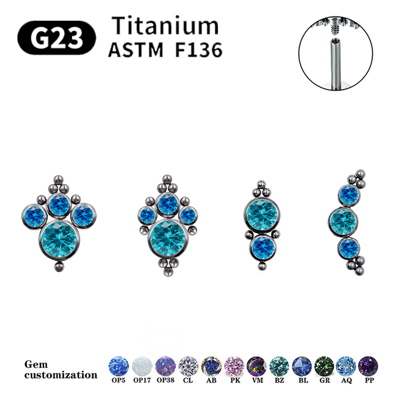 G23 Titanium Stud Earrings for - Body Jewelry Labret recension och pris