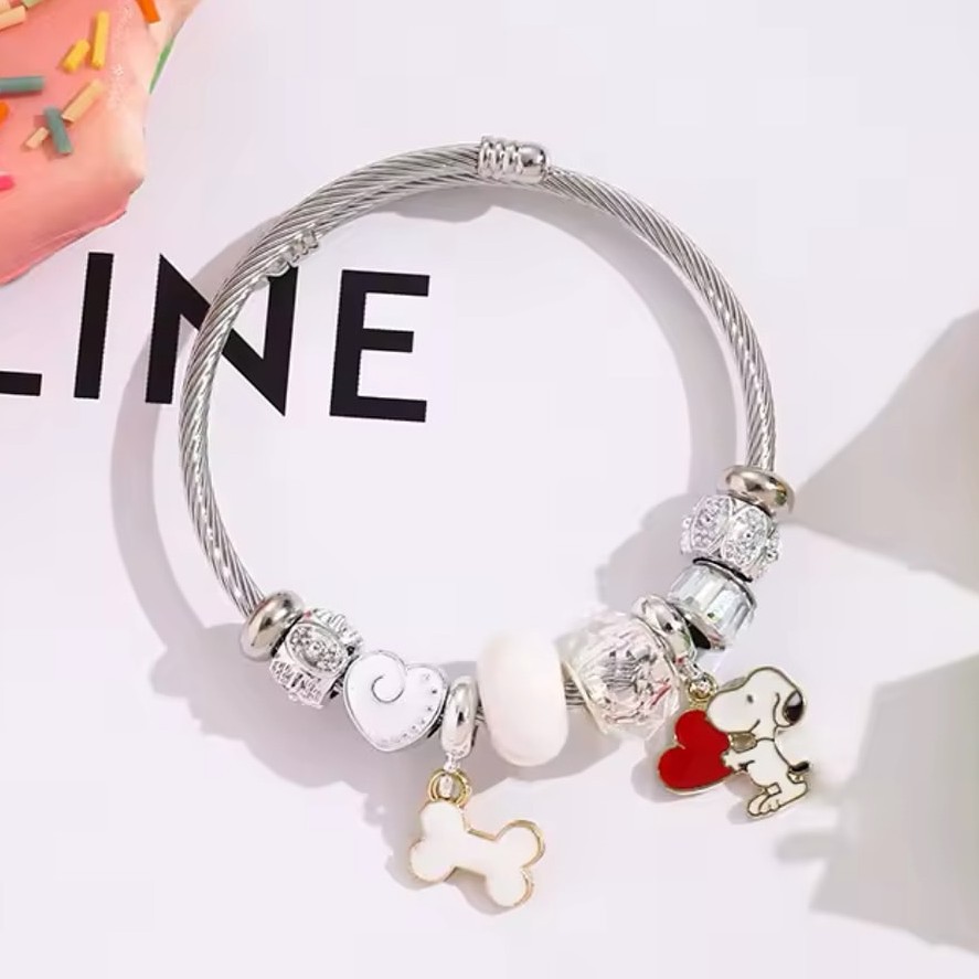 Cute Cartoon Snoopy Bone Heart - Body Jewelry Unique recension och pris