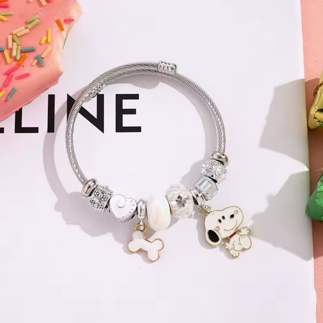 Cute Cartoon Snoopy Bone Heart - Body Jewelry Unique recension och pris