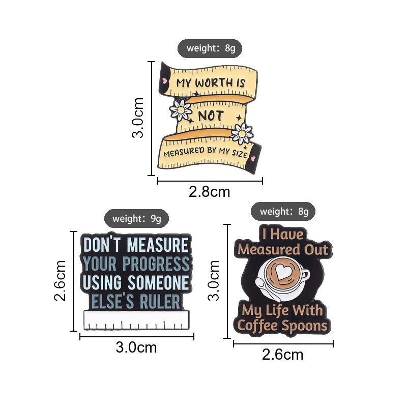 Body Positive Enamel Pins My W - Body Jewelry Measurements recension och pris