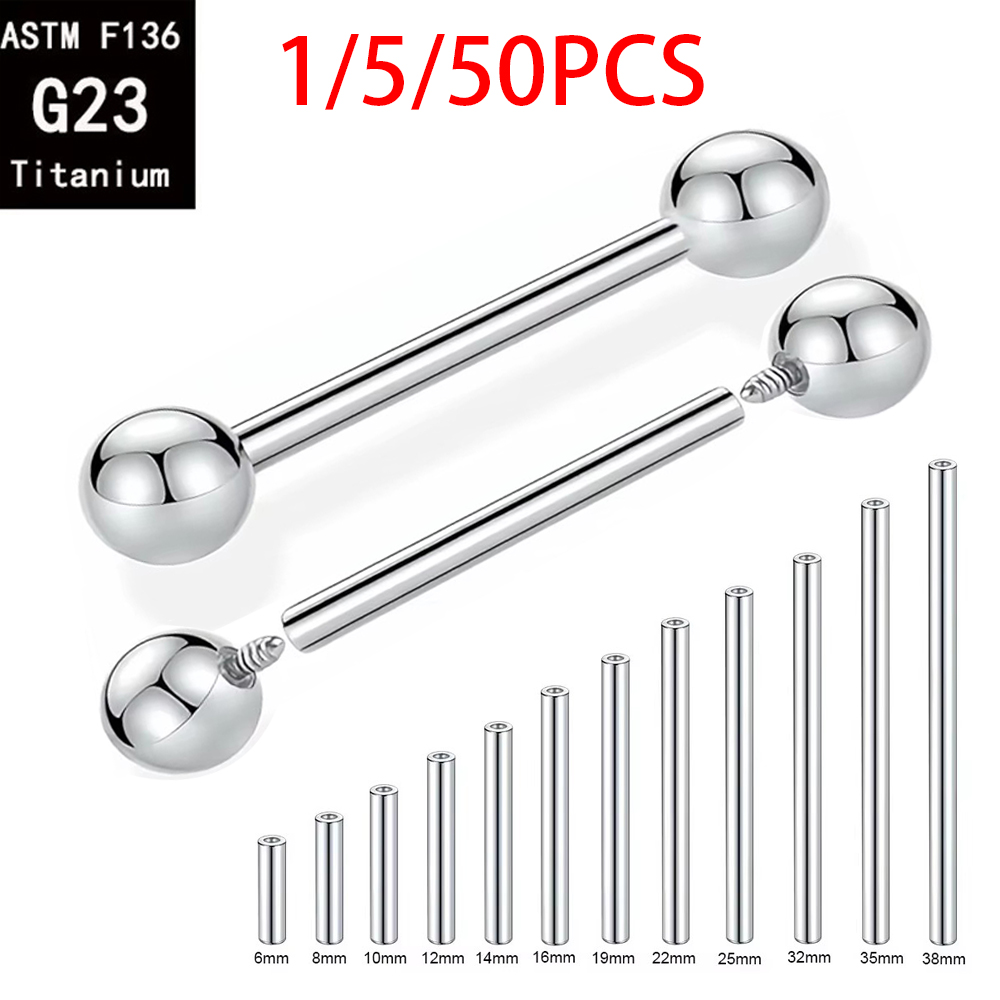 1/5/50PCS ASTM F136 Implant Gr - Body Jewelry Internally Threaded recension och pris