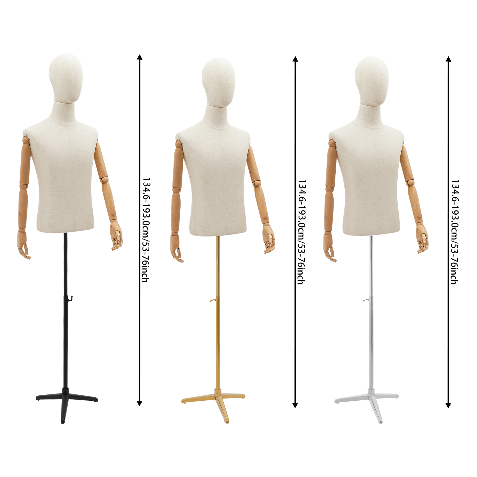 53-76in Adjustable Male Torso  - Body Jewelry Store recension och pris