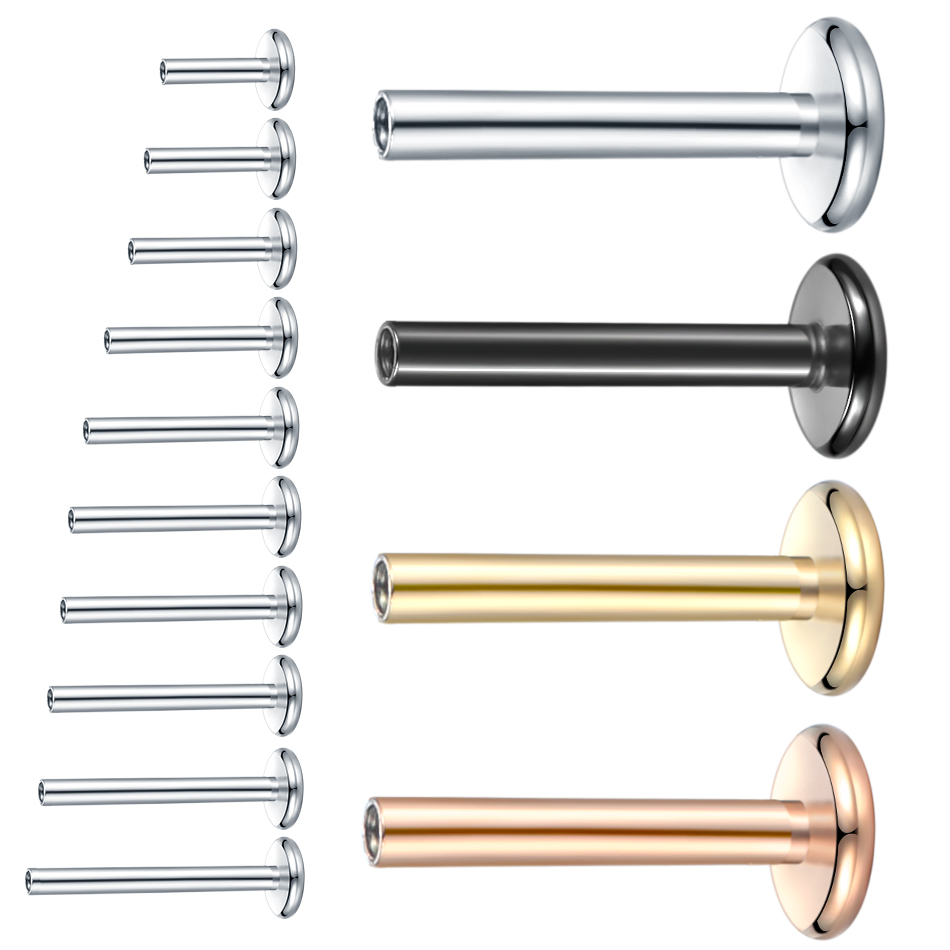 10Pcs/set Surgical Steel Labre - Body Jewelry Internally Threaded recension och pris