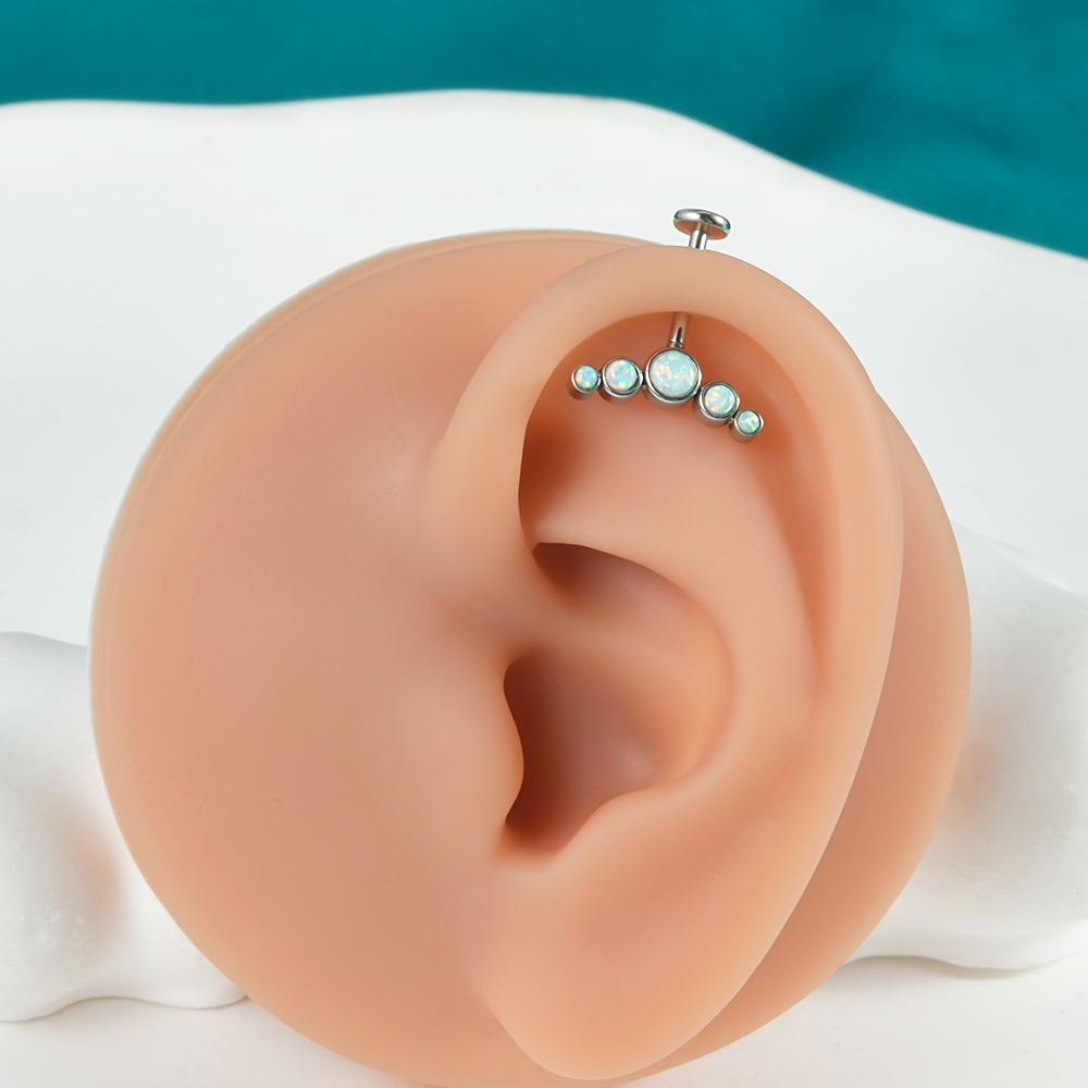 1PC Surgical Steel CZ Gem Opal - Body Jewelry Surgical Steel recension och pris
