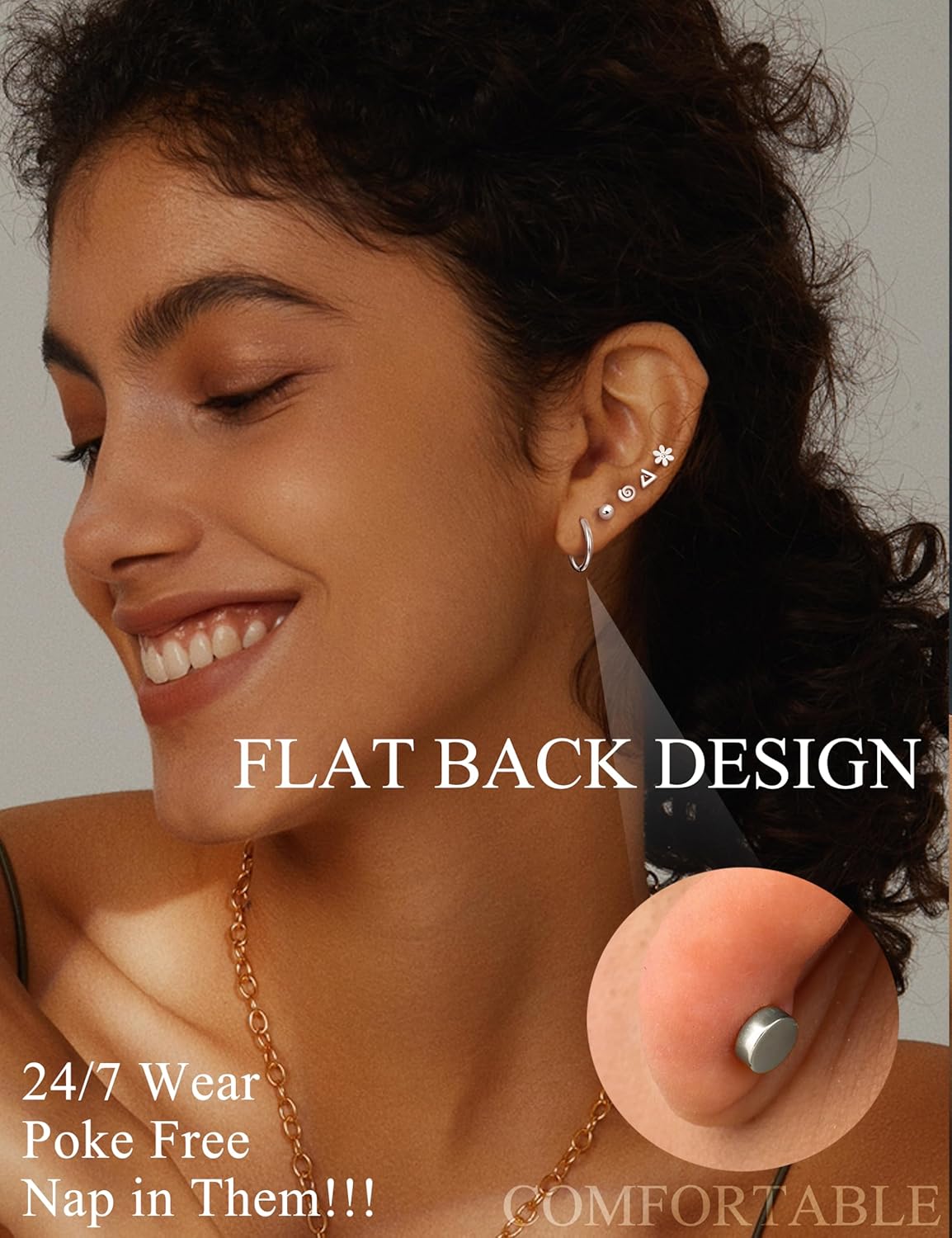 FASACCO 1 Pair Surgical Steel  - Body Jewelry Surgical Steel recension och pris